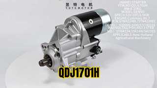 12V 2.5KW 10T Starter Motor QDJ1701H 428000-1690 for Cummins B6.7 New Holland Farm Machinery
