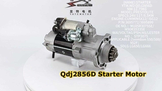 Ytm Starter Motor Qdj2856D 24V 11t 8.5kw for Cummins Isg12 3695899 M105r3075se
